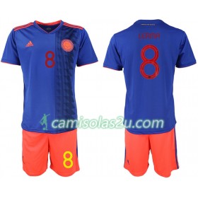 Camisolas de Futebol Colômbia LERMA 8 Criança Equipamento Alternativa Copa América 2019 Manga Curta